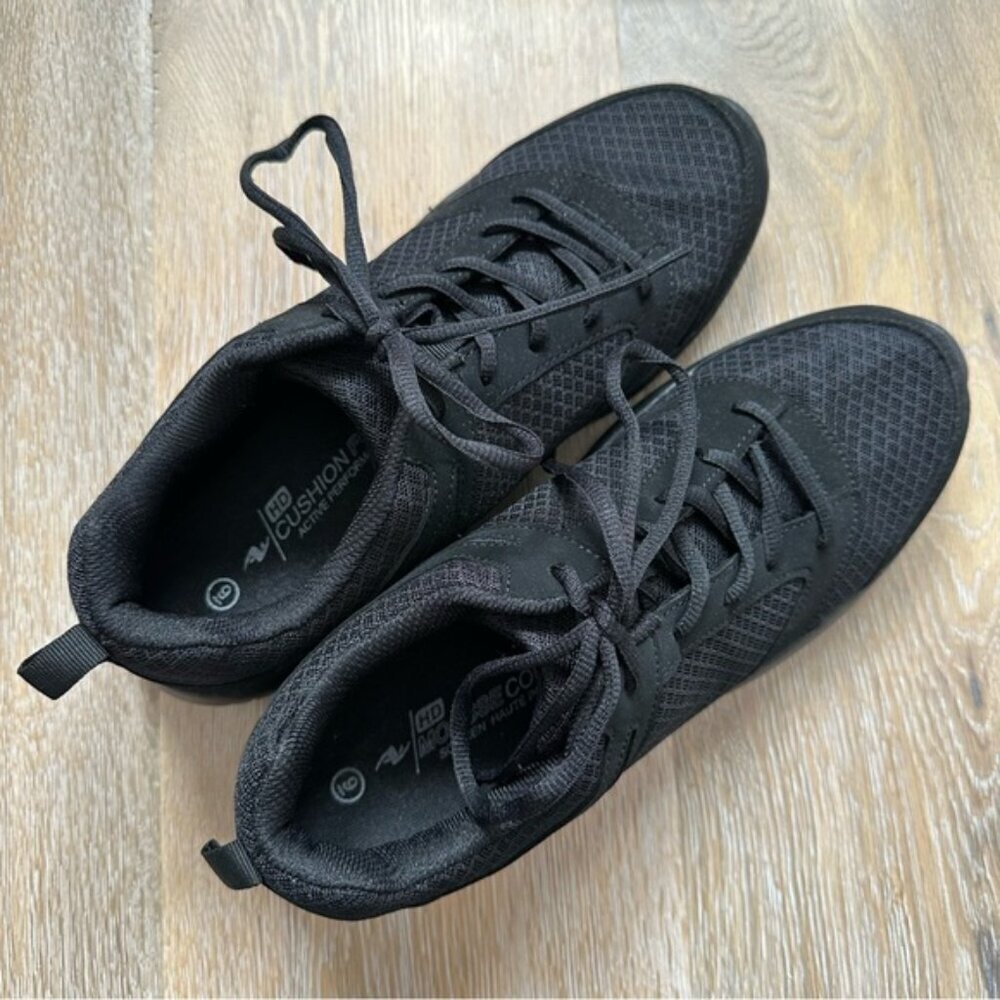 Athletic Works Active Performance Cushion Foam Black Sneakers - Size 9 - Picture 6 of 14